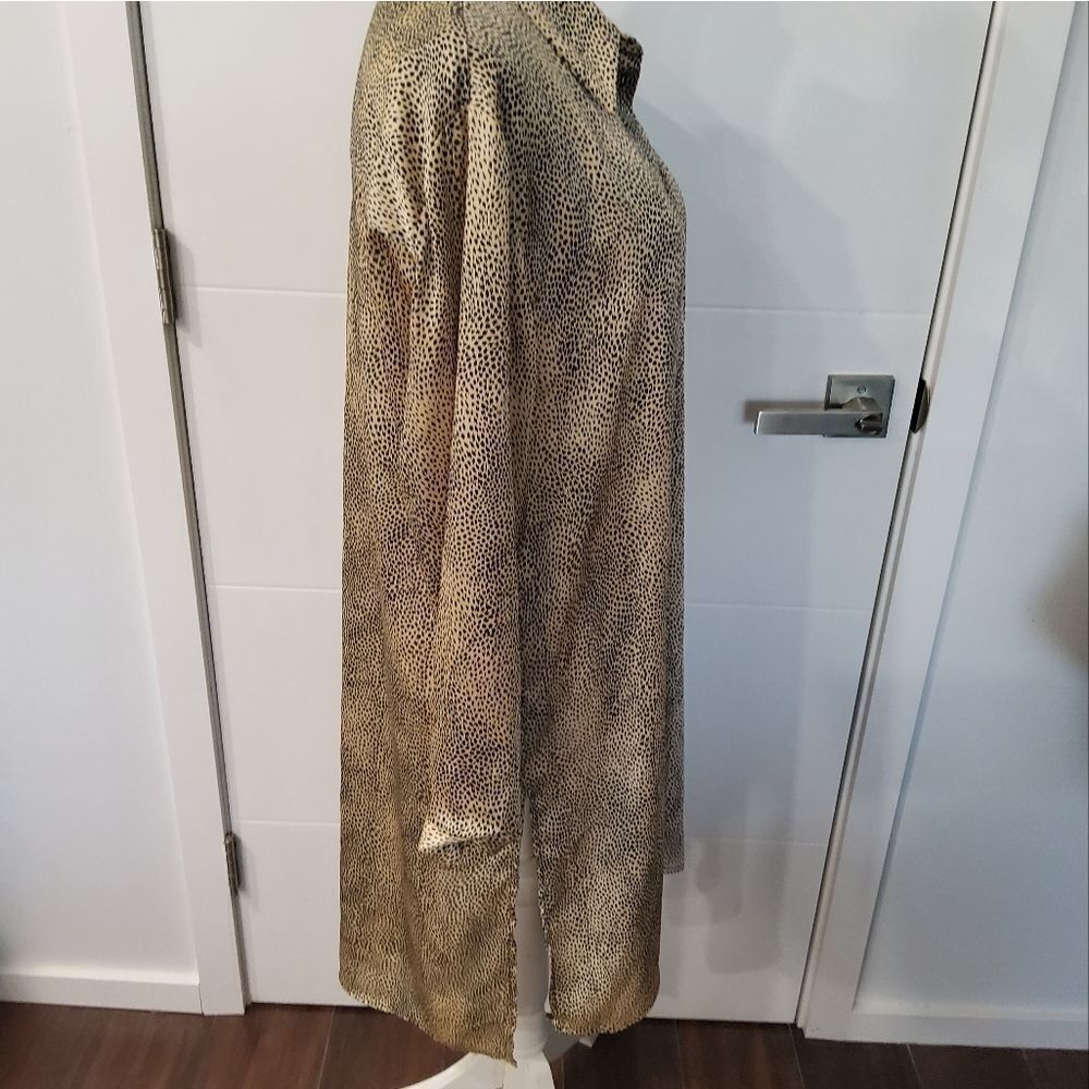 Zara Animal Print Longline Blouse Tunic Dress Size XL - Picture 7 of 16
